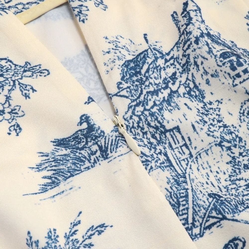 Cider Toile de Jouy Mini Skirt - Picture 5 of 7